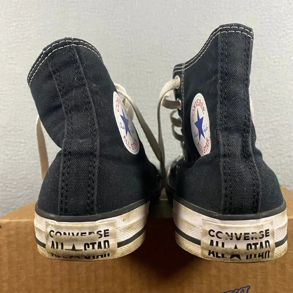 Converse Chuck Taylor High Top Unisex Size M 6.5 W 8.5 Black Canvas Sneakers